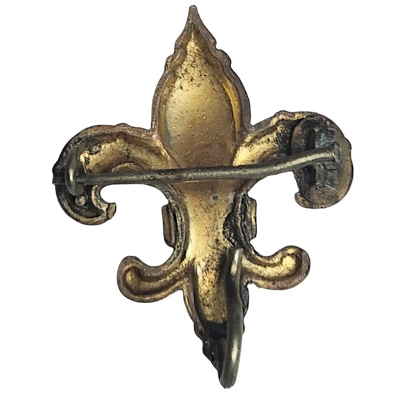 Antique  Victorian Enamel French Fleur Petite Butterly Pin Brooch C Clasp - Picture 3 of 3